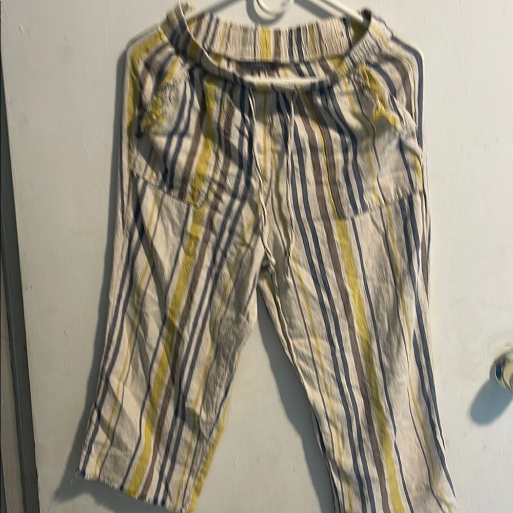 Striped Kids Bottoms in Yellow and Blue